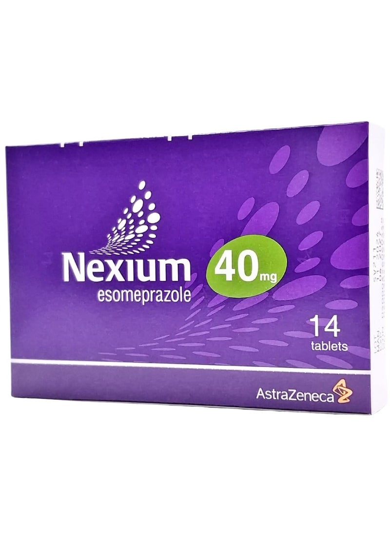 نكسيوم نيكسيوم 40 مجم تاب 14-إيسوميبرازول للتحكم في الحموضة المعوية - Image 2